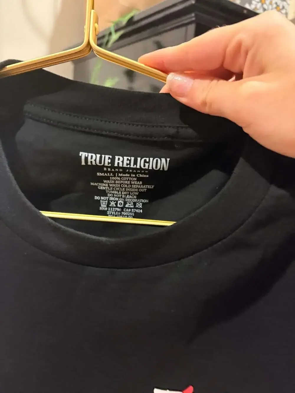 True Religion Script Newspaper Tee